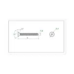 آهن پیچ سرتخت “5/16 * 3 ارتفاع 8mm (بسته 20 عددی)