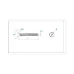 آهن پیچ سرتخت “3/8 * 4 ارتفاع 10mm (بسته 20 عددی)