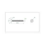 آهن پیچ سرتخت “1/2 * 4 ارتفاع 12mm (بسته 20 عددی)