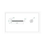 آهن پیچ سرتخت “1/4 * 4 ارتفاع 6mm (بسته 20 عددی)