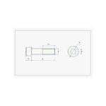 پیچ آلنی M4 x 8 (بسته 10 عددی)