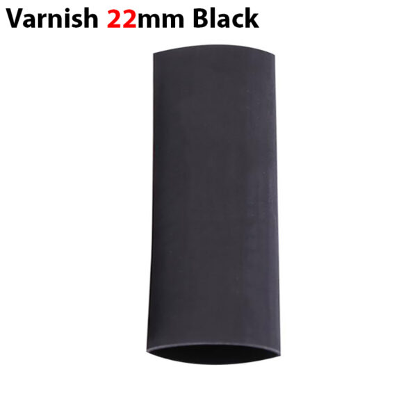 وارنیش حرارتی سایز 22mm مشکی (یک متر)