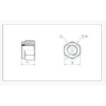 مهره کاسه نمد دار M10 (بسته 5 عددی)