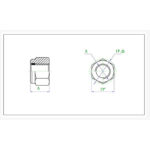 مهره کاسه نمد دار M8 (بسته 10 عددی)