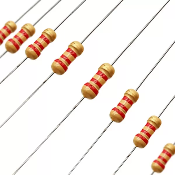 مقاومت 2.2 کیلو اهم 1/4 وات | 2.2K (بسته 40 عددی)