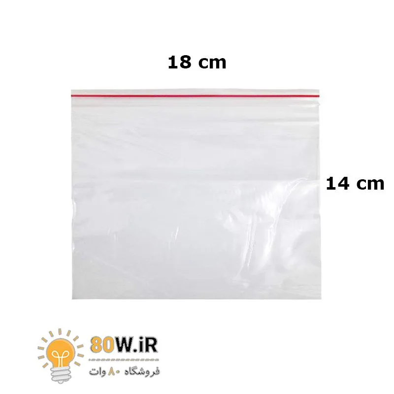 کیسه زیپ دار سایز 14x18 (بسته 10 عددی) (زیپ کیپ Zip Kip)