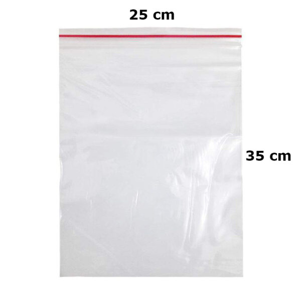 کیسه زیپ دار سایز 25x35 (بسته 5 عددی) (زیپ کیپ Zip Kip)