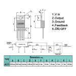 رگولاتور متغیر LM2576T ADJ پکیج TO-220-5