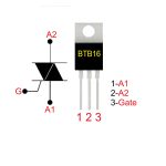ترایاک TRIAC BTB16 600B پکیج TO-220