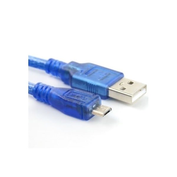 کابل USB به MICRO USB اندروید آبی شیلد دار (30 سانتی)