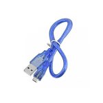 کابل USB به MICRO USB اندروید آبی شیلد دار (30 سانتی)