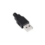کانکتور USB-A نری لحیمی (Plug) به همراه کاور