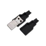 کانکتور USB-A نری لحیمی (Plug) به همراه کاور