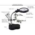 گیره مونتاژ ذره‌بین دار همراه با پایه هویه مدل TE-801