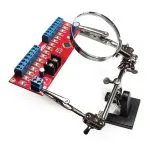 گیره مونتاژ ذره بین دار به همراه پایه هویه TE-805