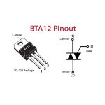 ترایاک 600V 12A مدل BTA12-600B
