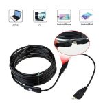دوربین آندوسکوپ 1.3 مگاپیکسل با لنز 7mm و کابل 1 متر ارتباط USB سازگار با ویندوز و اندروید ضدآب