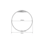 تگ RFID دستبندی سیلیکونی 125KHZ قطر 75mm (مشکی)