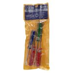 ست پیچ گوشتی 4 عددی چهارسو و دوسو XLW مدل NO101