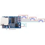 ماژول پخش فایل های صوتی MP3 و آمپلی فایر 2 وات مدل GPD2846A