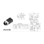 جک هدفون 3.5mm 6Pin مدل PJ311D SMD