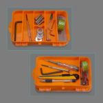 جعبه قطعات و ابزار دو طرفه رنگ آبی