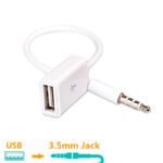کابل تبدیل USB به جک 3.5 میلیمتری صدا (شارژ گوشی)