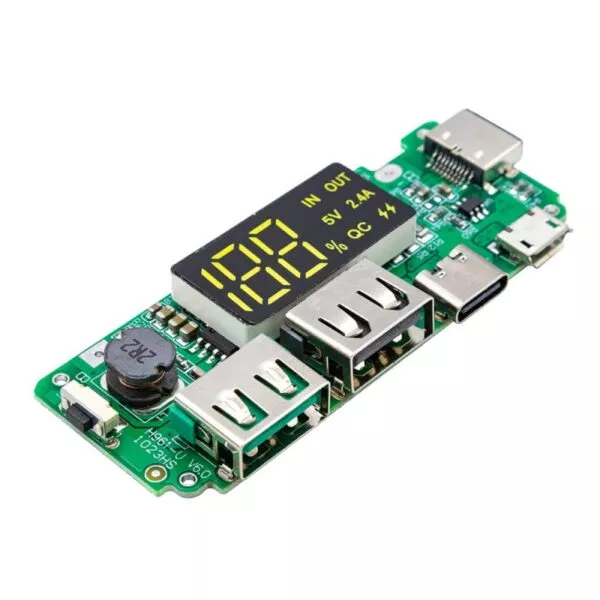 ماژول پاوربانک فست 5V 2.4A دارای نمایشگر H961