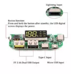 ماژول پاوربانک فست 5V 2.4A دارای نمایشگر H961