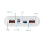 کیس پاوربانک فست شارژ X8 با دو خروجی USB QC3.0 و Type-C