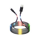 کابل شارژ Type-c نئون روکش سیلیکون یک متری