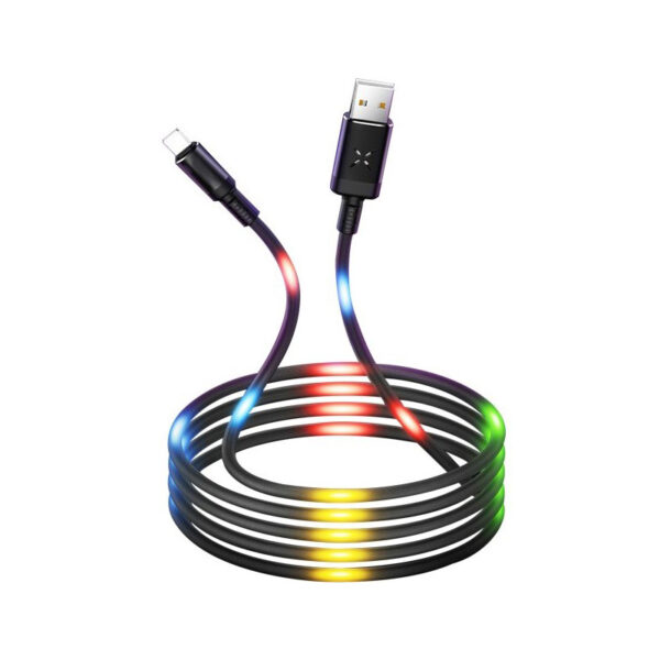 کابل شارژ Type-c نئون روکش سیلیکون یک متری