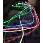 کابل شارژ Type-c نئون روکش سیلیکون یک متری