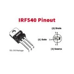 ماسفت IRF540 پکیج TO-220 اورجینال