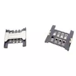 سوکت سیم کارت 6PIN پلاستیکی با هولدر فلزی