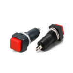 کلید شستی مربع آبی