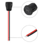 کانکتور مشکی TYPE C مادگی دوسیم گرد روپنلی فشاری