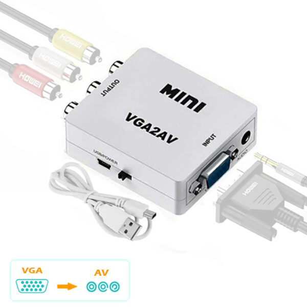 تبدیل VGA به AV مدل MINI