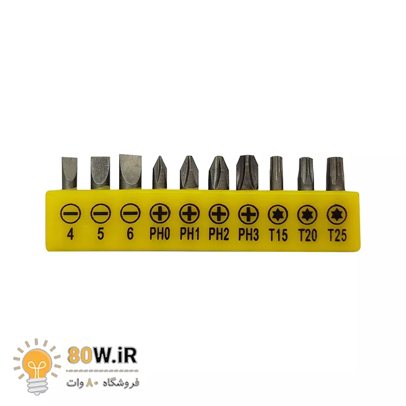 ست نوک پیچ گوشتی 10 عددی