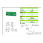 ترمینال پیچی 3پین KF128 5.0mm رنگ سبز