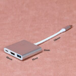 تبدیل Type-C به HDMI و USB3.0 و Type-C