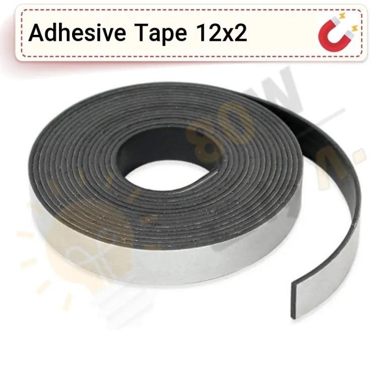 آهنربا نواری چسب دار 12×2 میلی متر (یک متر)