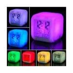 ساعت و دماسنج دیجیتال رنگی آلارم دار مکعبی CHH508 RGB