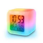 ساعت و دماسنج دیجیتال رنگی آلارم دار مکعبی CHH508 RGB
