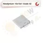 آهنربا بلوک نیودیمیوم 10x10x1 ND گرید 42
